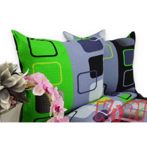 Pościel z kory 140x200 Zielone Kwadraty