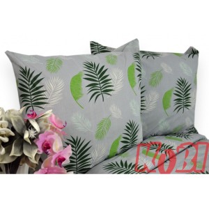 Pościel Bawełniana 160x200 Liście Palmowe Zieleń