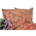 Pościel z kory 160x200 Kwiaty Pomarańczowe