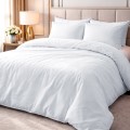 Pościel Hotelowa Bawełniana 220x200 Gładka Biała na Zakładkę 30 cm