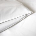 Pościel Hotelowa Satynowa 160x200 Monako Gładka Biała na Zakładkę 30 cm