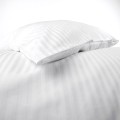 Pościel Hotelowa Bawełna Adamaszek 160x200 w pasy 1 cm Biała na Zakładkę 30 cm