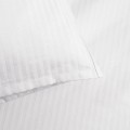 Pościel Hotelowa Bawełna Adamaszek 160x200 w pasy 4mm Biała na Zakładkę 30 cm