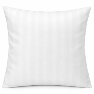 Poszewka hotelowa na poduszkę 40x40 na zakładkę biała w pasy 2 cm