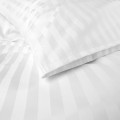 Poszewka hotelowa na poduszkę 50x60 na zakładkę biała w pasy 2 cm