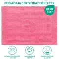 Dywanik łazienkowy do hotelu 50x70 Stopki Fuksja