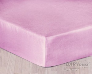 Prześcieradło satynowe z gumką 200x220 kolor wrzos