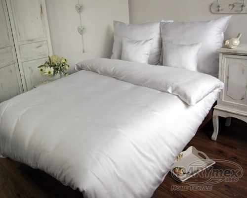 Poszewka satyna bawełniana 40x40 kolor biały