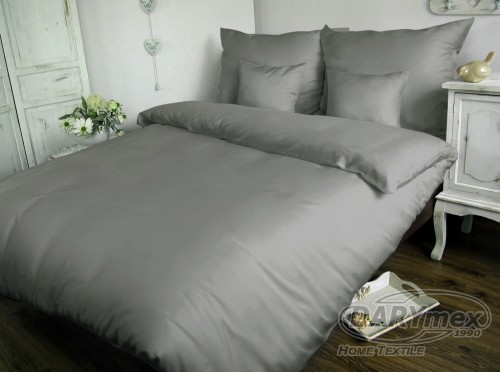 Poszewka satyna bawełniana 50x60 kolor popiel
