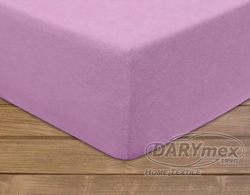 Prześcieradło frotte z gumką 140x200 kolor wrzos