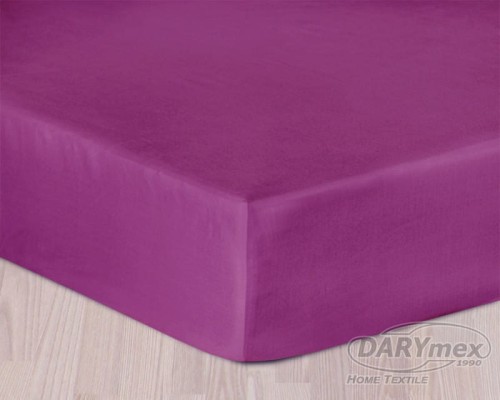 Prześcieradło satynowe z gumką 200x220 kolor jasny fiolet