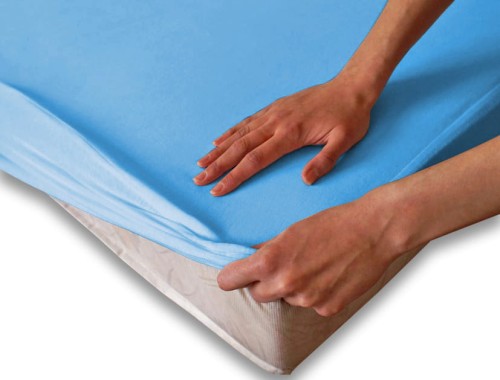 Prześcieradło nieprzemakalne z gumką 70x140 Niebieski