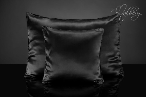 Poszewka Jedwabna 40x40 - Czerń 2