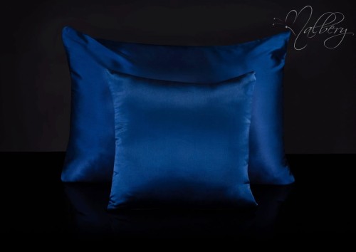 Poszewka Jedwabna 40x40 - Ciemny Szafir