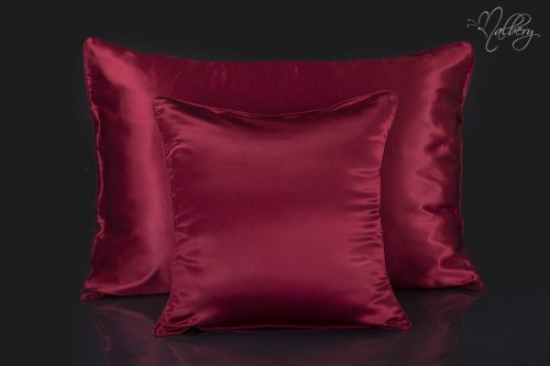 Poszewka Jedwabna 40x40 - Czerwień 2