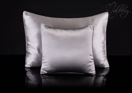 Poszewka Jedwabna 40x40 - Srebrny