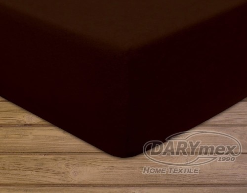 Prześcieradło frotte z gumką 140x200 kolor czekolada