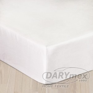 Prześcieradło satynowe z gumką 160x200 kolor biały