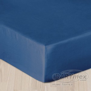 Prześcieradło satynowe z gumką 90x200 kolor chaber