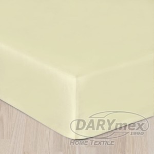 Prześcieradło satynowe z gumką 140x200 kolor krem