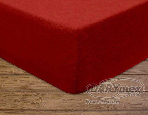 Prześcieradło frotte z gumką 140x200 kolor czerwień