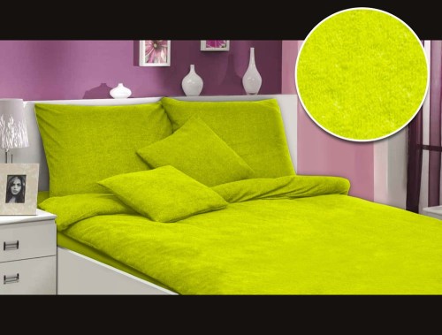 Pościel frotte 160x200 kolor limonka