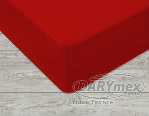 Prześcieradło jersey z gumką 140x200 kolor czerwień