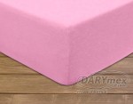 Prześcieradło frotte z gumką 140x200 kolor jasny róż