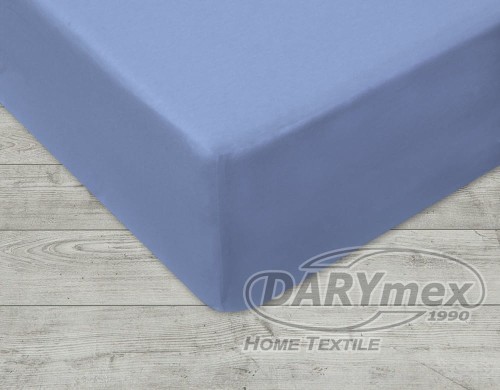 Prześcieradło jersey z gumką 120x200 kolor niebieski