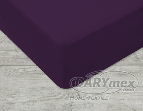 Prześcieradło jersey z gumką 220x200 kolor fiolet