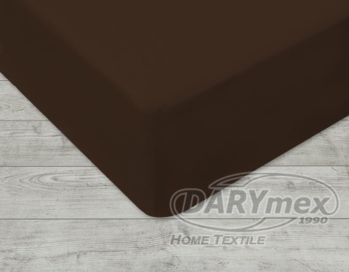 Prześcieradło jersey z gumką 120x200 kolor czekolada