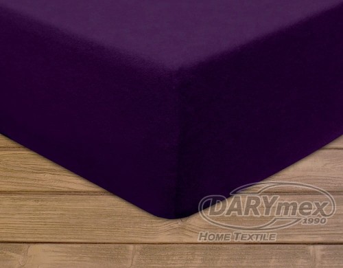 Prześcieradło frotte z gumką 140x200 kolor fiolet
